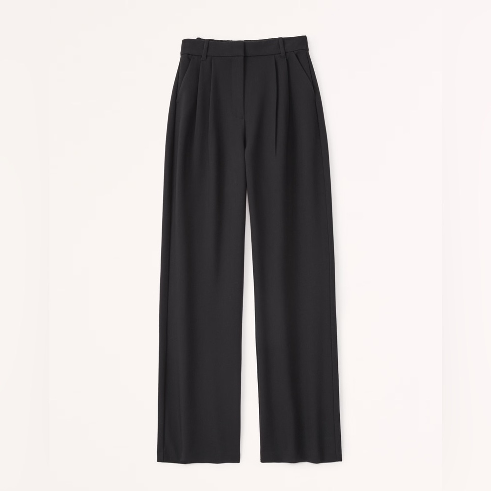 NWT Curve Love A&F Sloane Tailored Pant - Size 32 Regular - BLACK